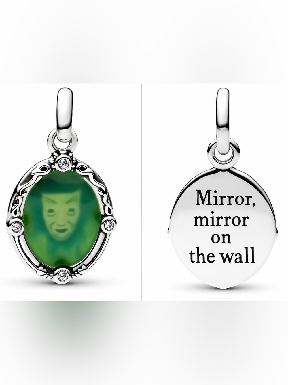 Snow White Magic Mirror Sterling Silver Dangle Charm